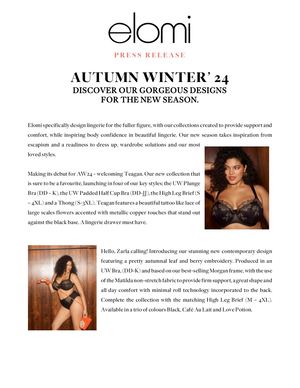 Elomi Lingerie Press Release Aw24