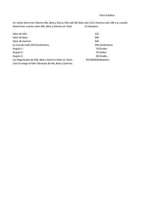 Alfa Beta Y Gamma Valor