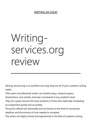 Writinganessay Org Writing Services Org Review