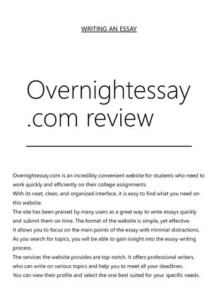 Writinganessay Org Overnightessay Com Review