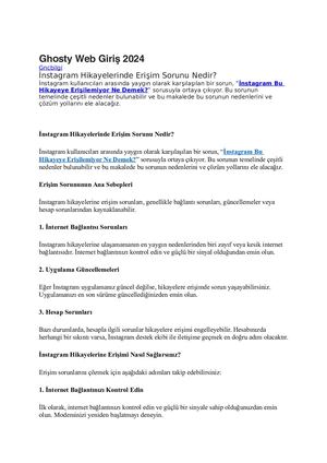 İNstagram Bu Hikayeye Erişilemiyor Ne Demek 2024