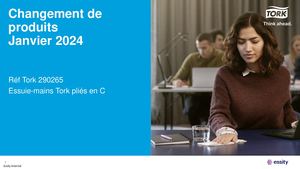 Arrêt Et Remplacement Code 435378 Réf 290265 Tork Essuie Mains Pliés En C