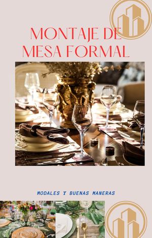 Montaje De Mesa Formal Modales Y Buenas Maneras