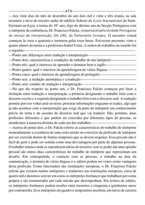Ata do encontro virtual com o Dr Francisco Falcão