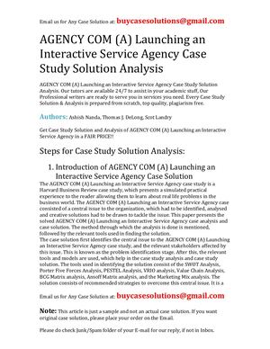 Calaméo - Agency Com (A) Launching An Interactive Service Agency Case ...