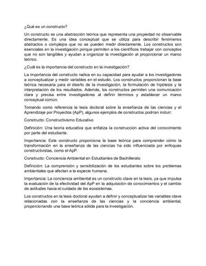 Qué Es Un Constructo