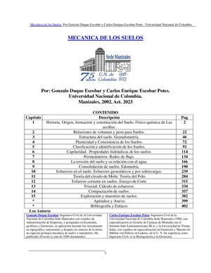 Mecánica de los suelos - Book