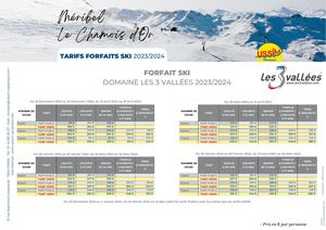 Tarif Forfait Ski Méribel 2023 2024