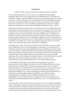 Warum der Bruderhof keine Sekte ist - Bryan R Wilson