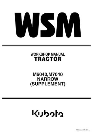Kubota M6040 M7040 Tractor Service And Repair Manual