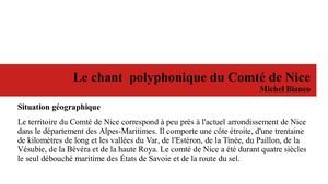 La Musique Traditionnelle du Comté de Nice Michel Bianco