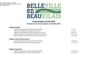 2023 135 PJ TPN 1 Projet Budget Primitif 2024 Pdf