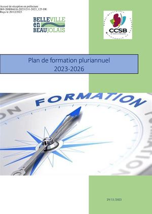 2023 125 PJ TPN 1 Projet Plan De Formation 2024 2026 Pdf