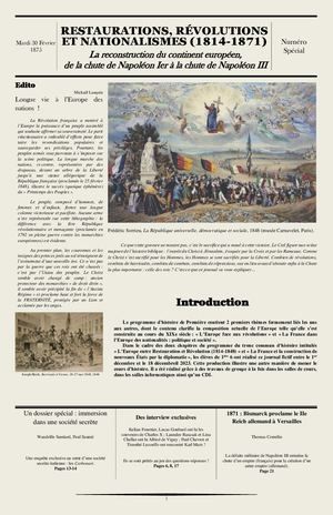 Restauration Révolutions Nationalismes