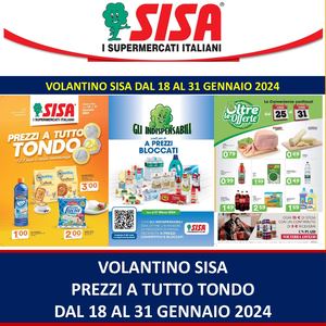 Volantino SISA Marsala dal 18 al 31 Gennaio 2024