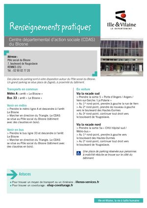 Fiche d'accès Cdas Blosne