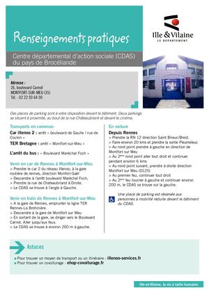 Fiche d'accès Cdas Broceliande