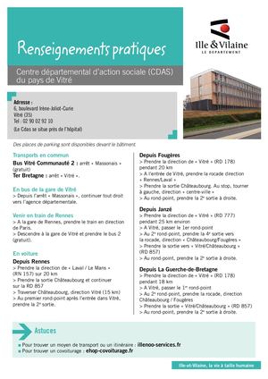 Fiche d'accès Cdas Vitre