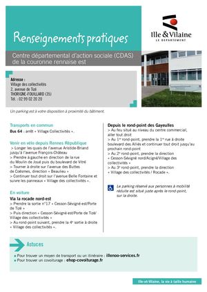 Fiche d'accès Cdas couronne rennaise Est