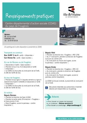 Fiche d'accès Cdas Fougeres