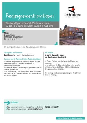 Fiche d'accès Cdas St Aubin