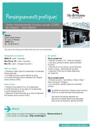 Fiche d'accès Cdas Villejean