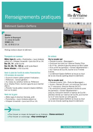 Fiche d'accès Gaston Defferre