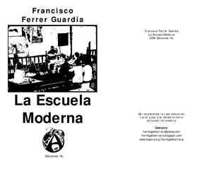 LLIBRE: La Escuela Moderna