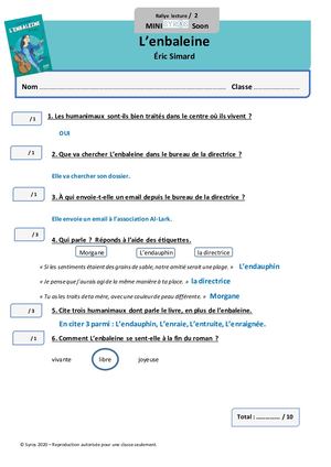 [2024] Humanimaux Corrigés Fiches Lecture Niveau 2