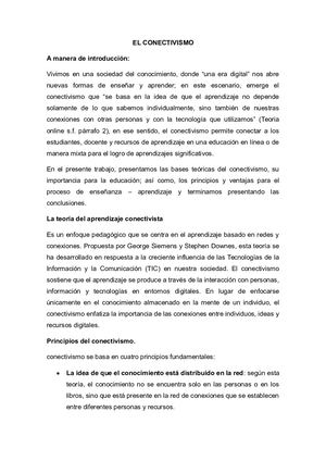 El Conectivismo