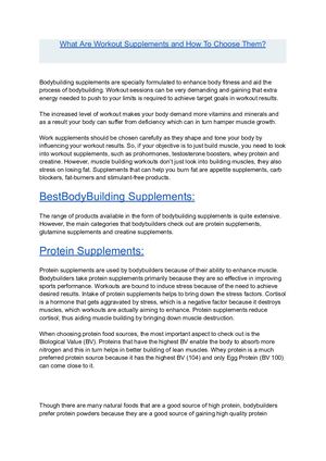 What Are Workout Supplements And How To Choose Them مستندات Google