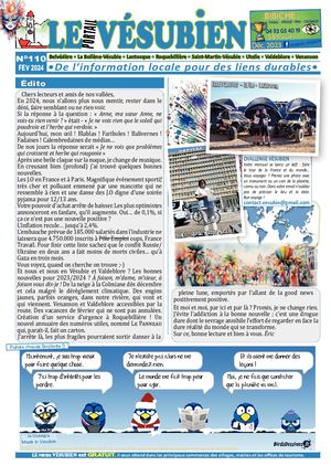 FEVRIER 2024 - LE portail VESUBIEN n°110. Journal gratuit de la Vésubie & Valdeblore - 06450 - Alpes Maritimes