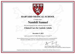 Nambili Samuel: Havard School of Medicine