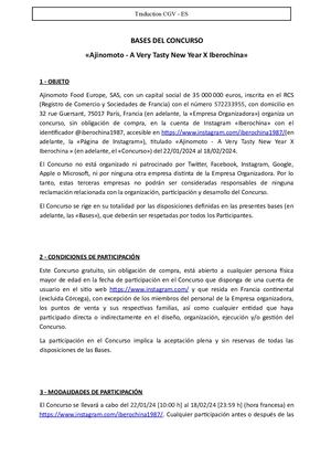 Réglement Es Cgv Reglement Jc Cny Ajinomoto X Iberochina