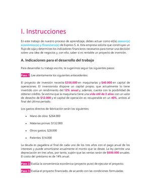 Trabajo Evaluación De Proyectos