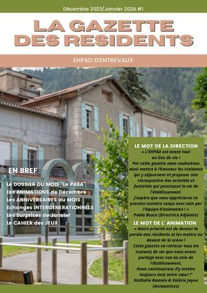 Gazette de l'Ehpad d'Entrevaux #1