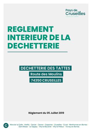 Règlement Intérieur Déchetterie 2024 CCPC