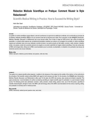 1 Comment réussir le style scientifique- Helmi Ben Saad