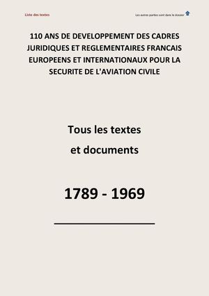T1 Tous les textes de 1789 à 1969