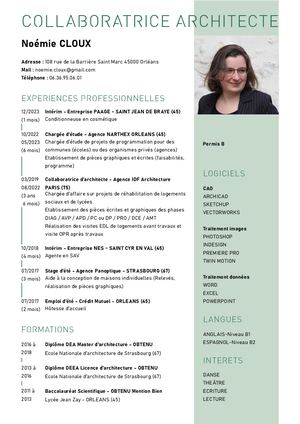 Cv Noémie Cloux 2024