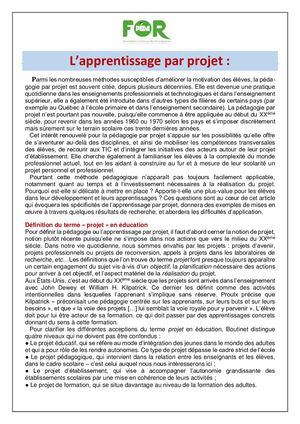 Pédagogie du projet