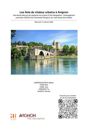 Les Ilots De Chaleur Urbains à Avignon