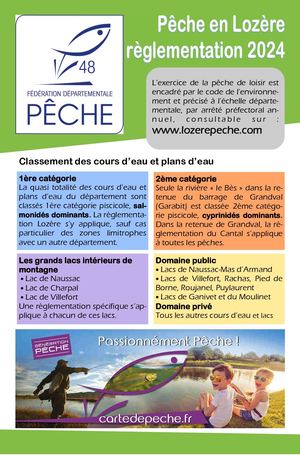 Règlementation Pêche Lozère 2024