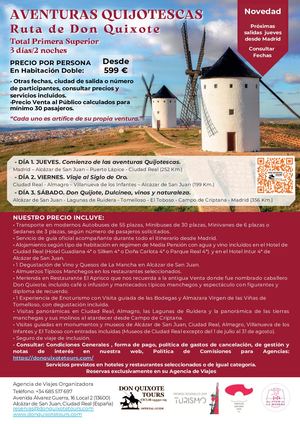 Flyer Dqxt Aventuras Quijotescas 2024