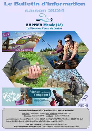 Bulletin Infos AAPPMA Mende - Saison 2024