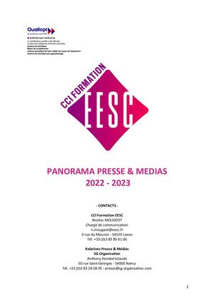 Revue de Presse - CCI Formation EESC - 2023