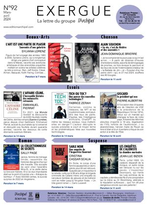 Programme des éditions de l'Archipel de Mars-Avril 2024