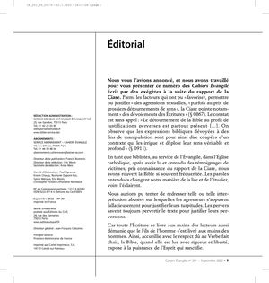 Cahiers Evangile 201