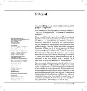 Cahiers Evangile 206