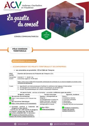 GAZETTE DU CONSEIL - 30 janvier 2024